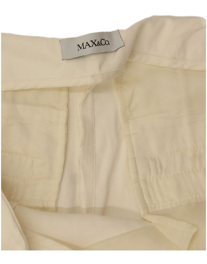Max & Co. Kvinders tapered cropped bukser W28 L25 Off White