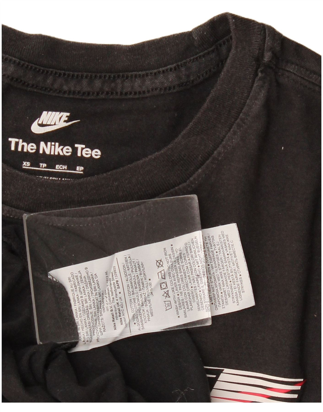 Nike grafisk T-shirt top XS til mænd, sort bomuld