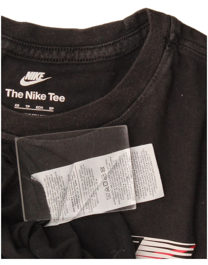 Nike grafisk T-shirt top XS til mænd, sort bomuld