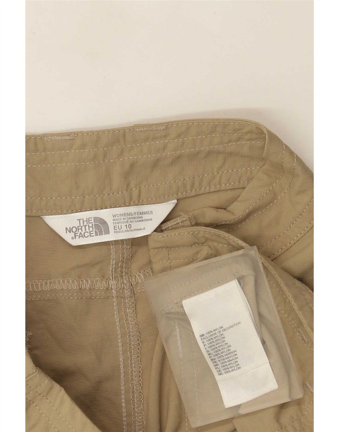 The North Face Dame Cargo Shorts UK 10 Small W32 Beige Nylon