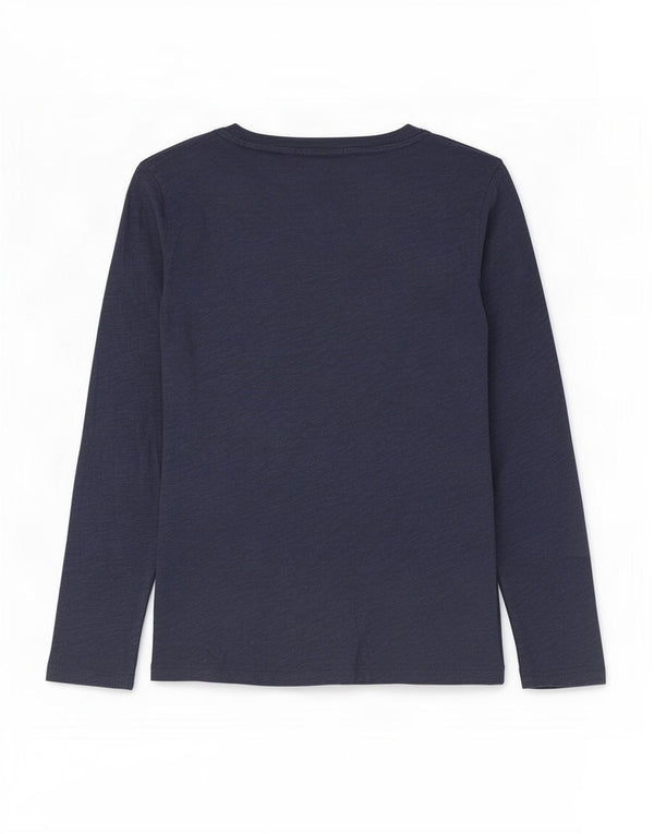 North Sails Dame Grafisk Top Langærmet UK 10 Small Navy Blue