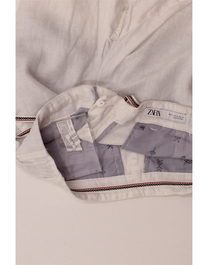 ZARA Mens Chino Shorts Small W30 White Vintage Zara and Second-Hand Zara from Messina Hembry 