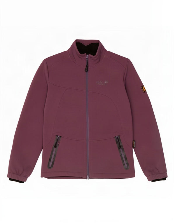 Jack Wolfskin Dame Windbreaker Jacket UK 8 Small Purple Polyester
