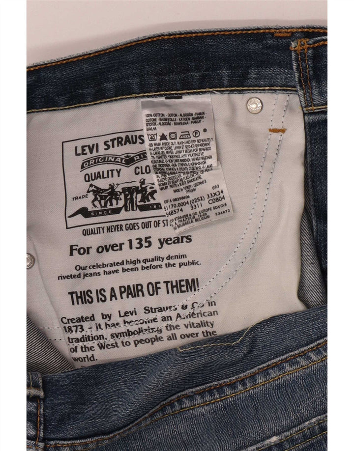 Levi's Herre 511 Slim Jeans W33 L30 Blå Bomuld