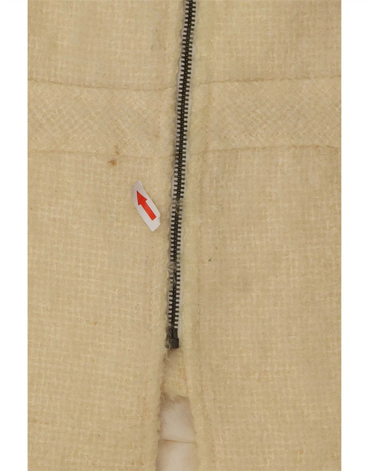 Zara Dame Blazer Jakke EU 40 Medium Off White Uld
