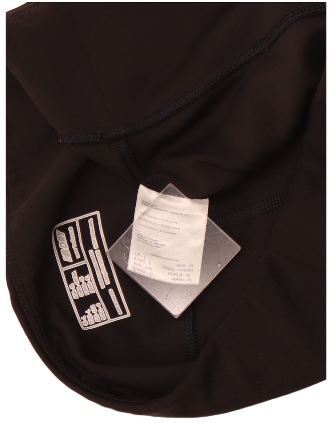 NEW BALANCE Womens Leggings UK 14 Large Black Polyester