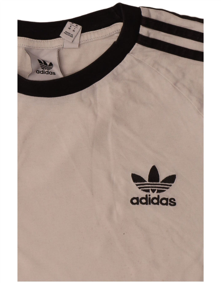 Adidas Herre T-Shirt Top Medium Hvid Bomuld