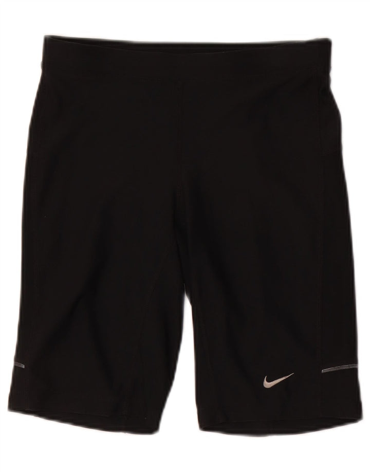 Nike Dame Dri Fit Sport Shorts UK 8 Small Black Polyester