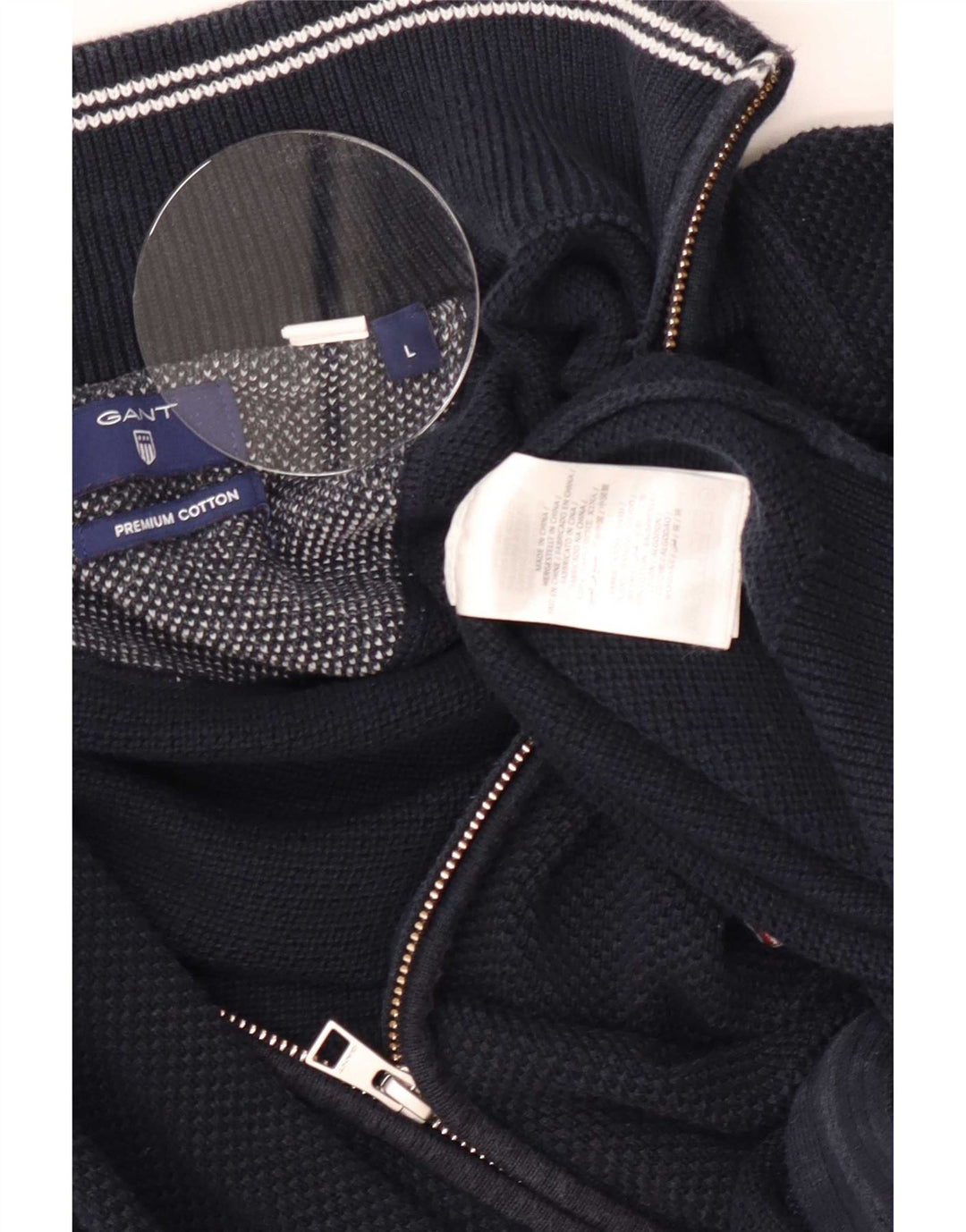Gant herre cardigan sweater Stor marineblå bomuld