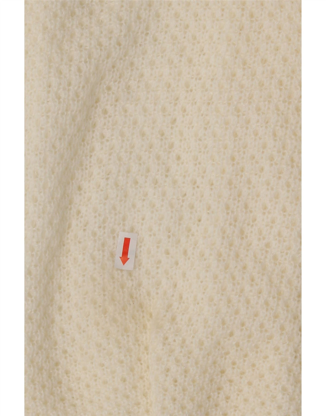 VINTAGE Womens Cardigan Sweater UK 14 Medium Off White Acrylic Vintage Vintage and Second-Hand Vintage from Messina Hembry 