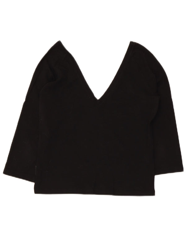 Max & Co. Dame Crop 3/4 ærmet bluse Top UK 14 Large Sort