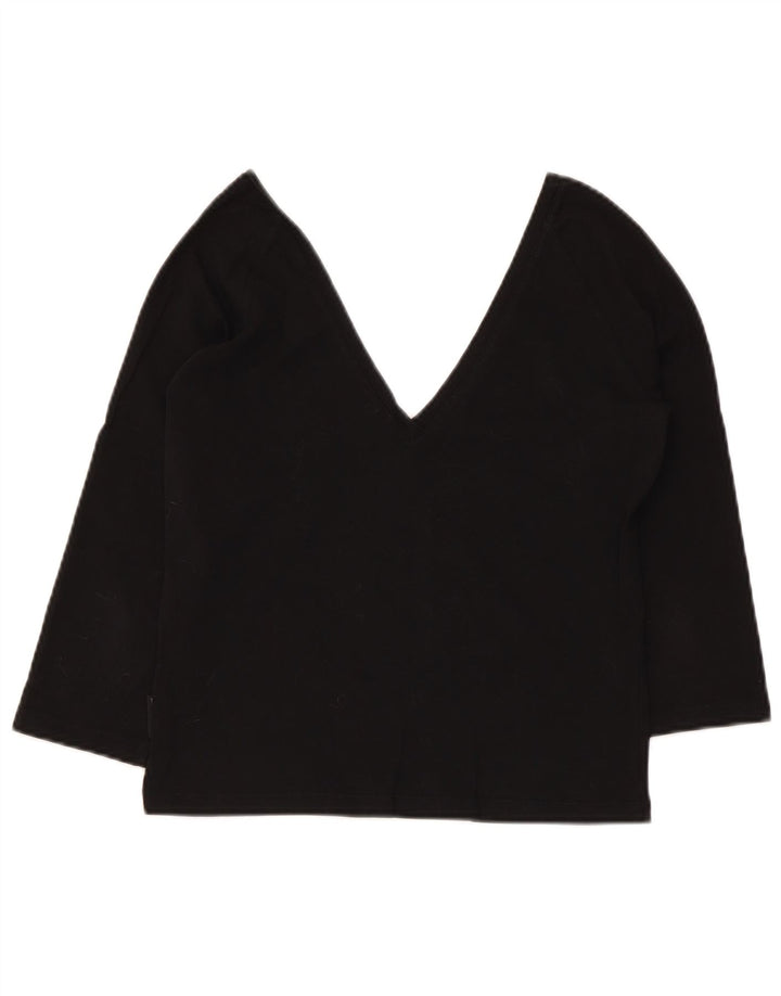 Max & Co. Dame Crop 3/4 ærmet bluse Top UK 14 Large Sort