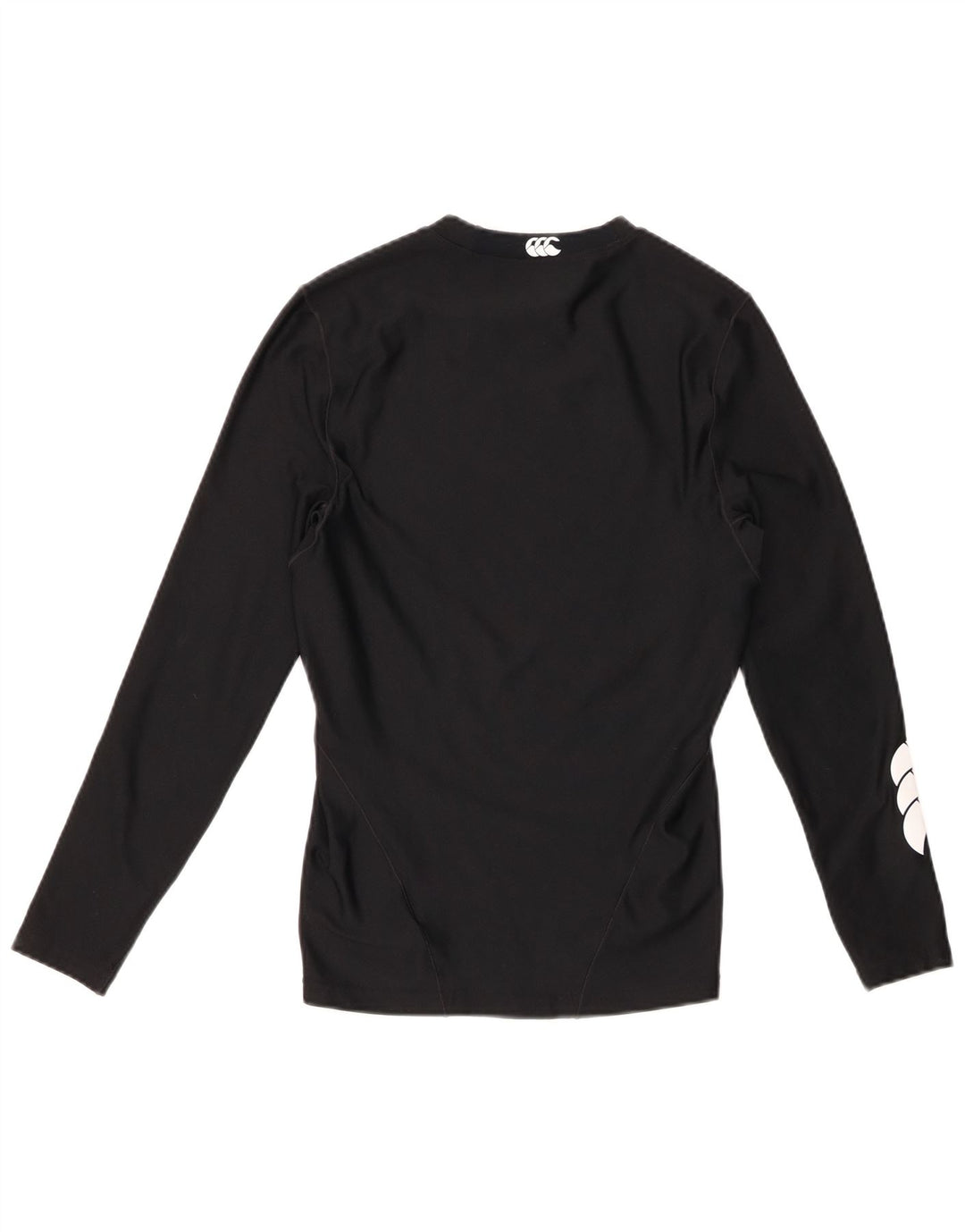 CANTERBURY Dame Grafisk Top Langærmet UK 12 Medium Sort Polyester