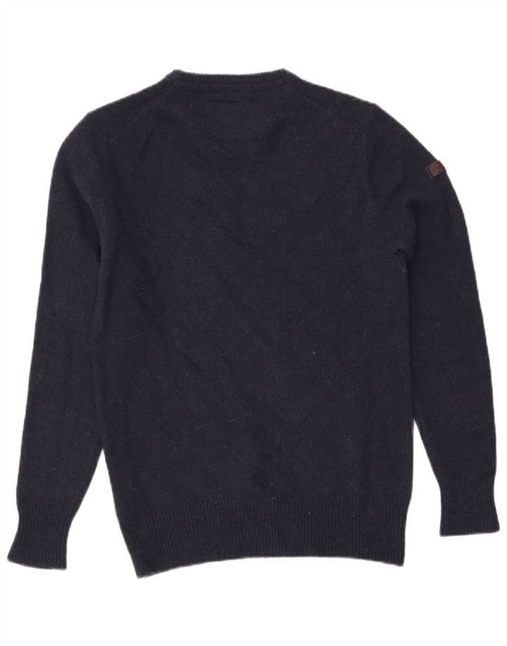 SUPERDRY Herre sweater med rund hals, medium marineblå uld
