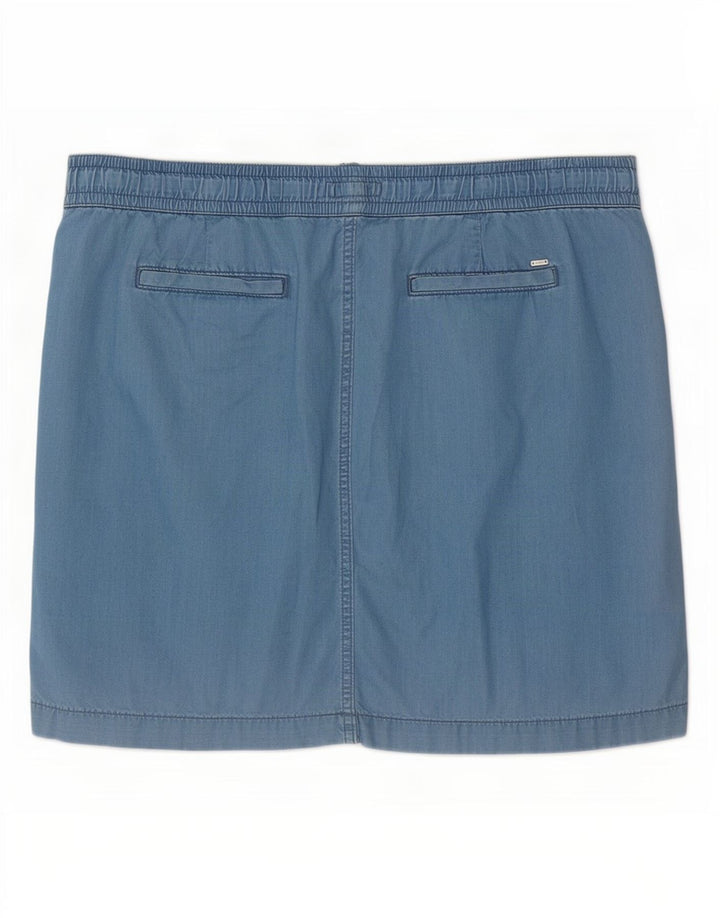 Tommy Hilfiger Dame Mini-nederdel US 12 Large W36 Blue Cotton