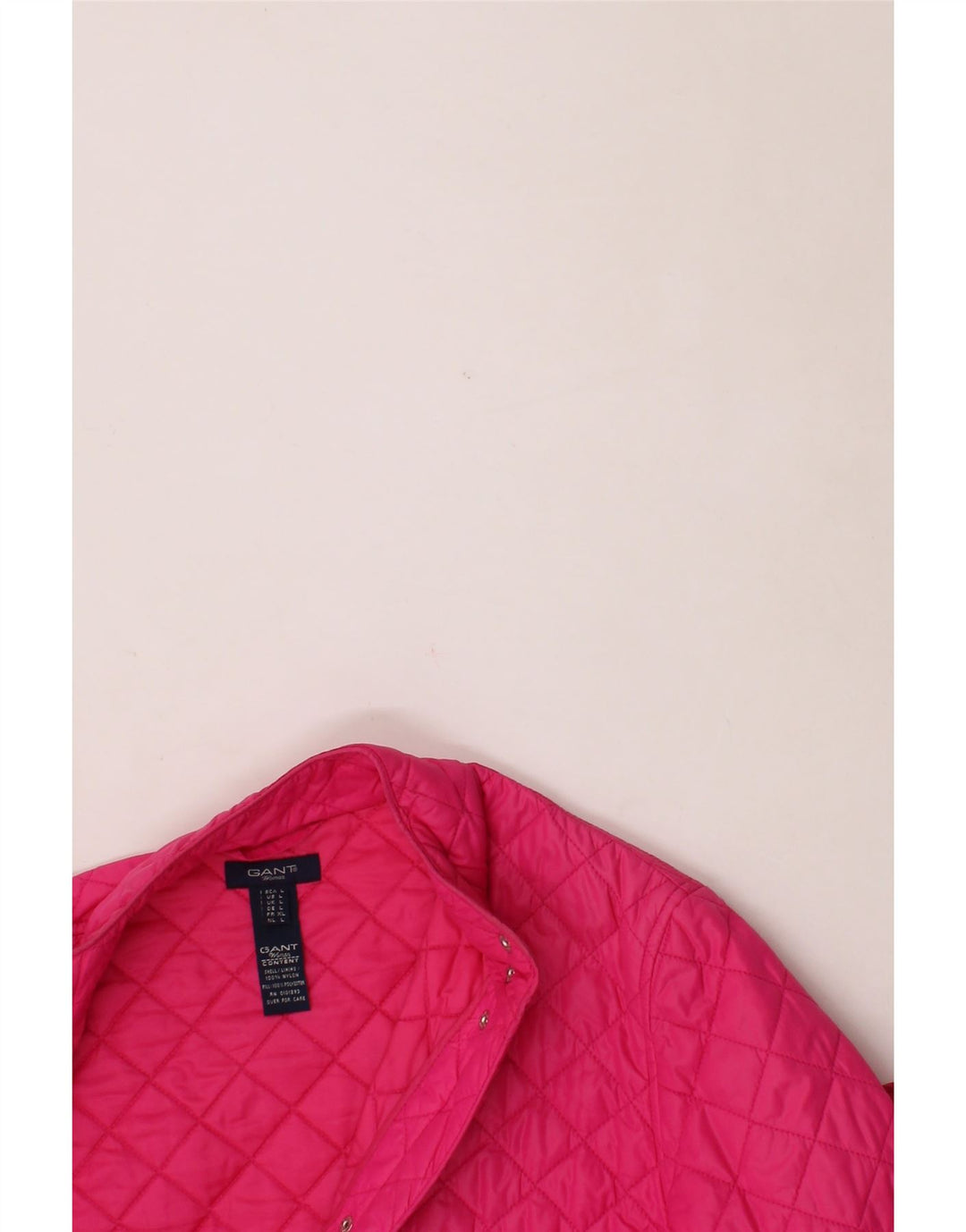 GANT Womens Quilted Jacket UK 16 Large Pink Nylon Vintage Gant and Second-Hand Gant from Messina Hembry 