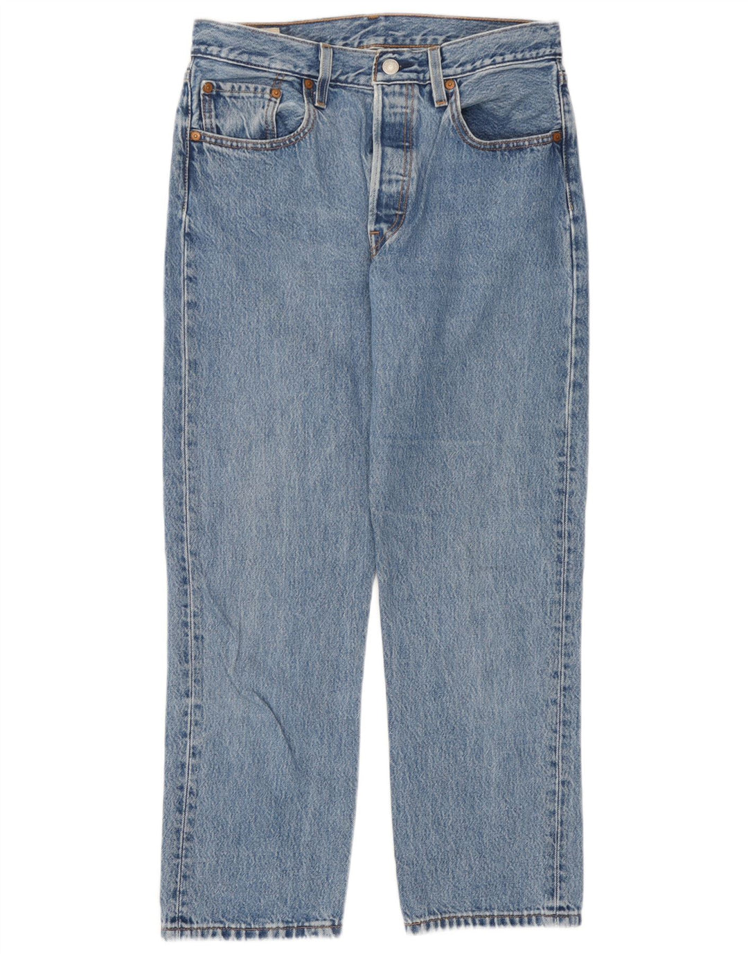 Levi's Dame 501 Straight Jeans W28 L26 Blå Bomuld