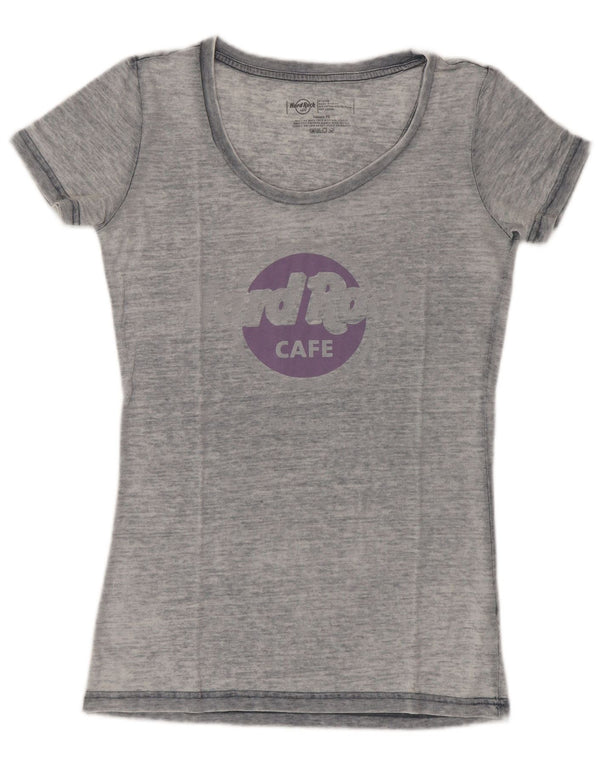 Hard Rock Cafe piger grafisk t-shirt top 7-8 år medium grå bomuld