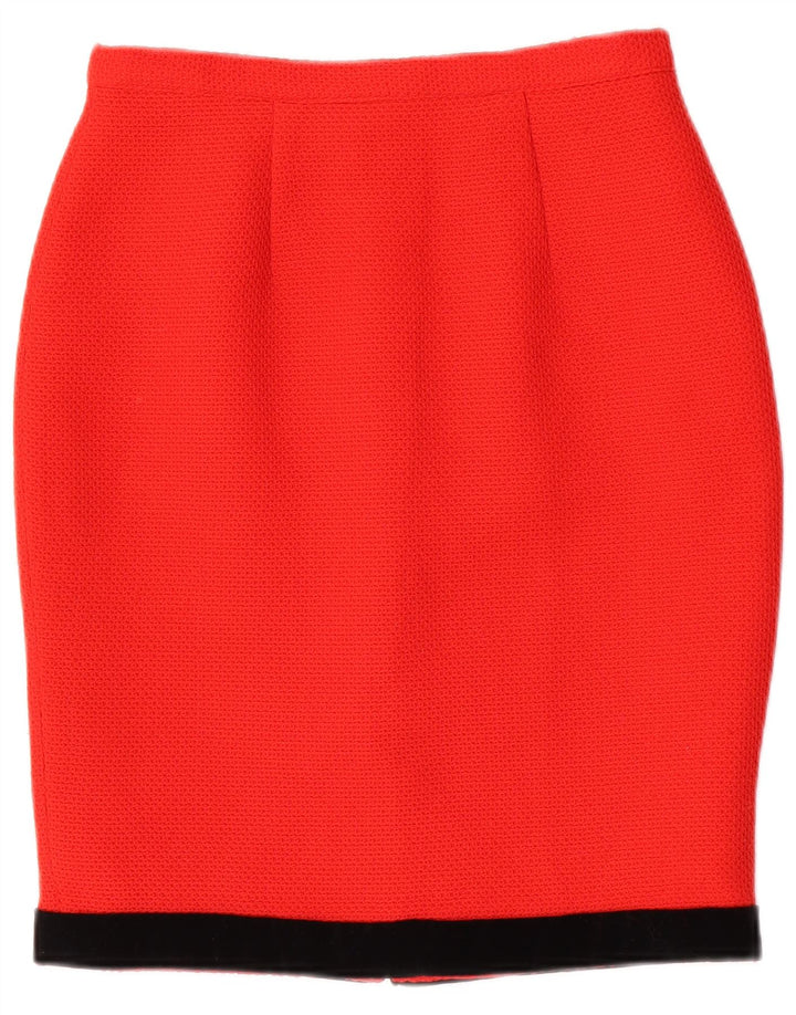 VINTAGE Dame 2-delt nederdelsæt IT 44 Medium W26 Rød Polyester