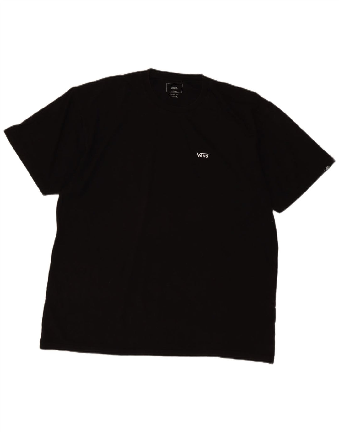 Vans Herre Classic Fit T-Shirt XL Sort Bomuld