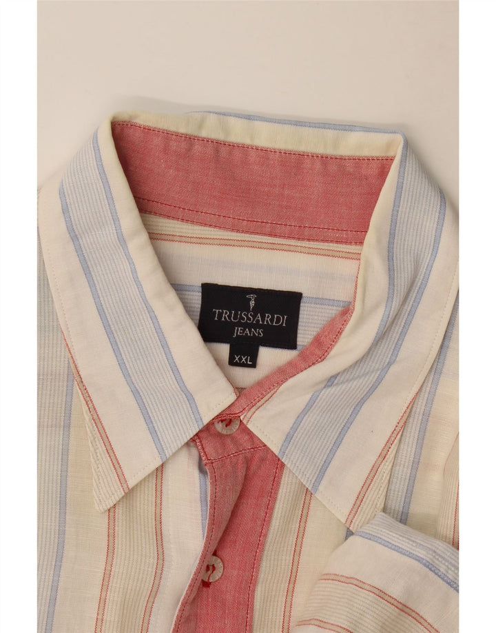 Trussardi Jeans Herreskjorte 2XL Flerfarvet Stribet