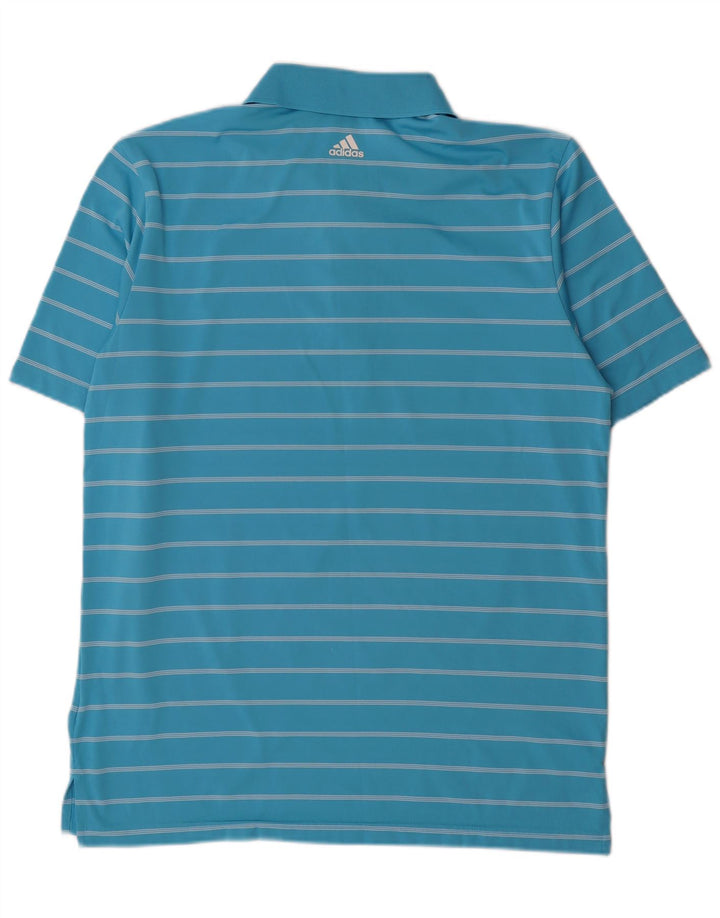 Adidas Poloskjorte til mænd mellemblå stribet polyester