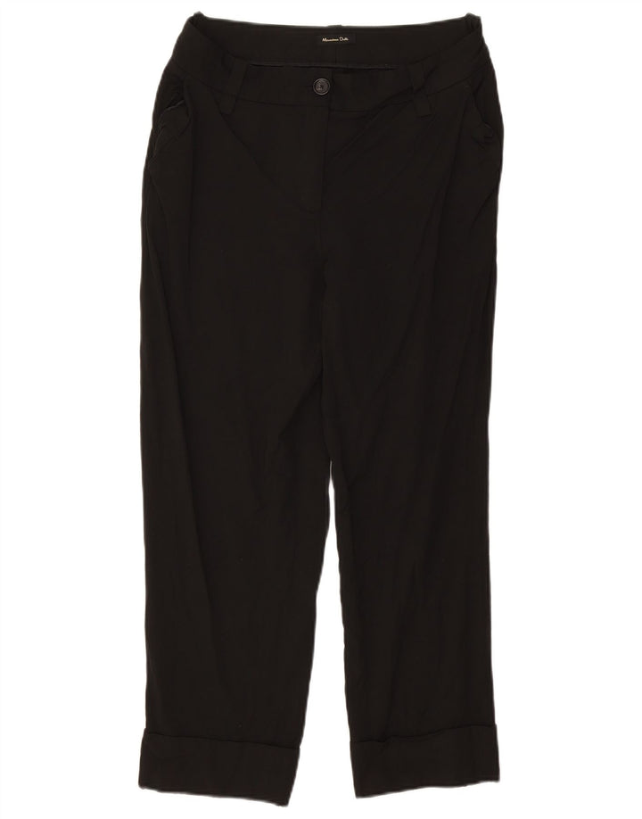Massimo Dutti Dame Cropped Trousers EU 40 Medium W30 L24 Sort Viscose