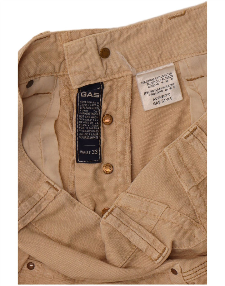 Gas Herre Chino Shorts W33 Medium Beige Bomuld
