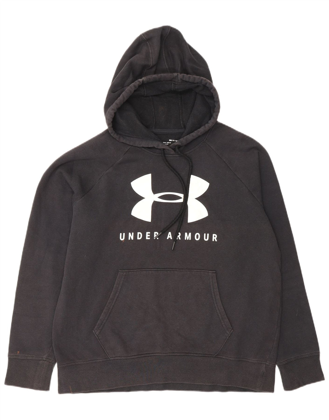 UNDER ARMOUR Mens Graphic Hoodie Jumper Small Black Cotton