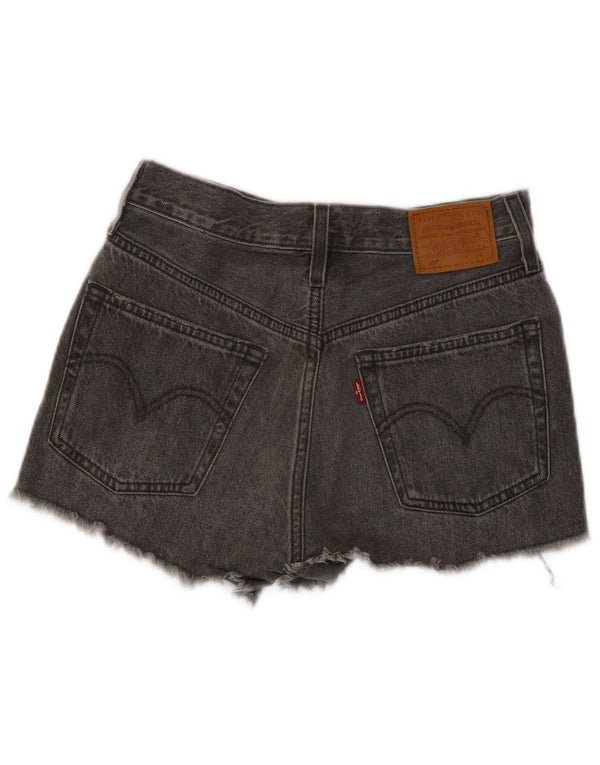 LEVI'S Womens 501 denimshorts W24 XS Grå bomuld
