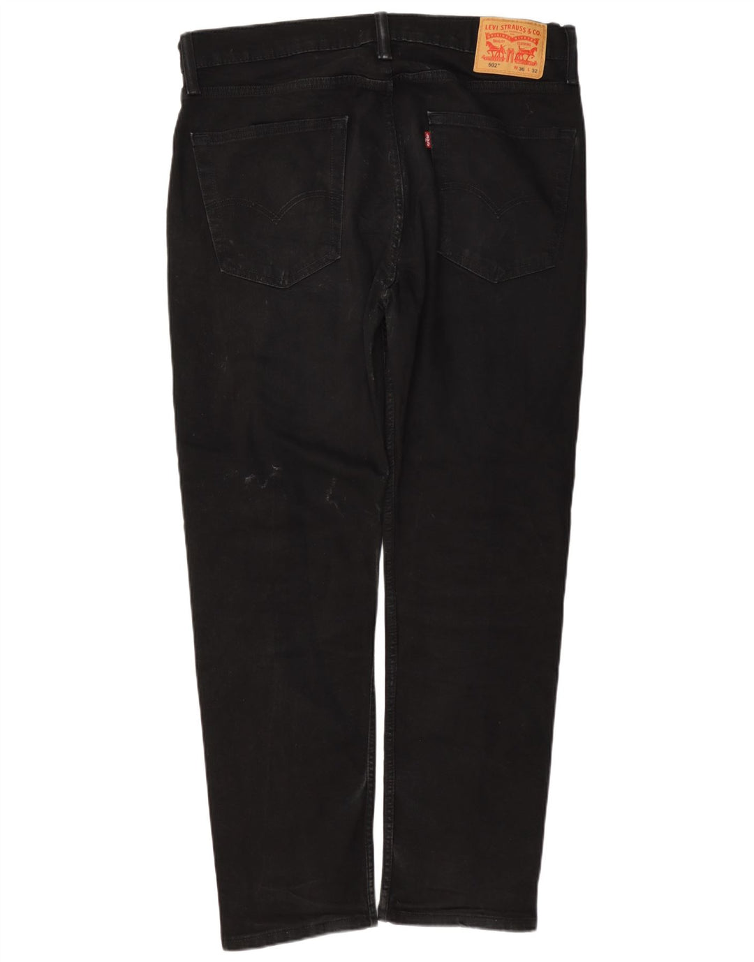 Levi's Herre 502 tilspidsede jeans W36 L32 sort bomuld