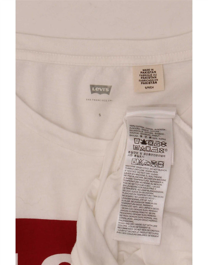 Levi's Grafisk T-shirt top til kvinder DK 10 Lille hvid bomuld