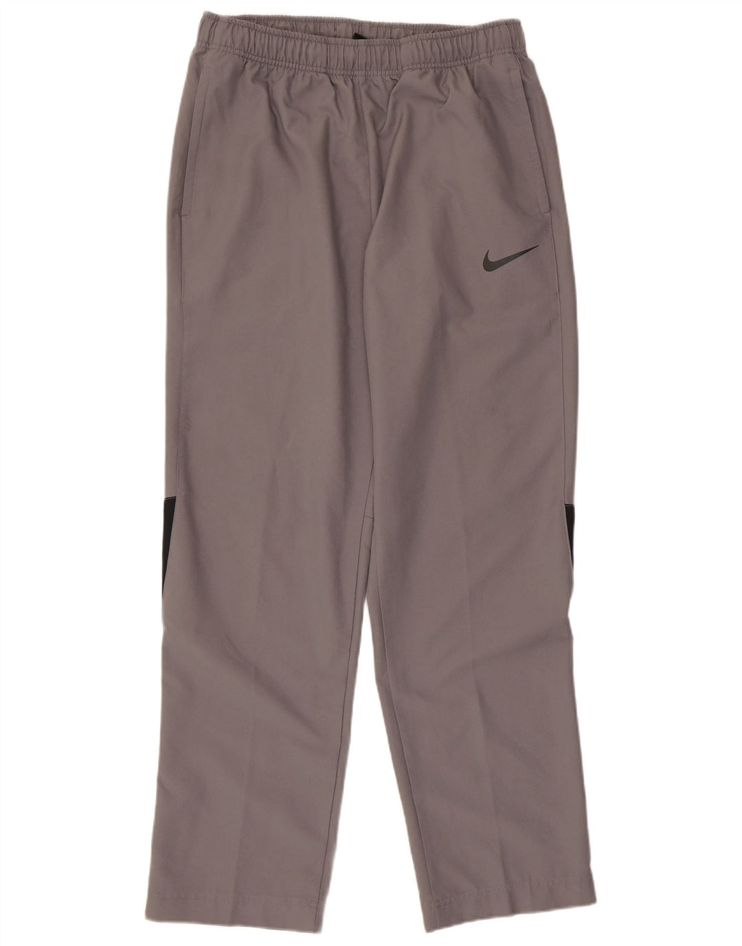 NIKE Womens Tracksuit Trousers UK 14 Large Grey Colourblock Polyester