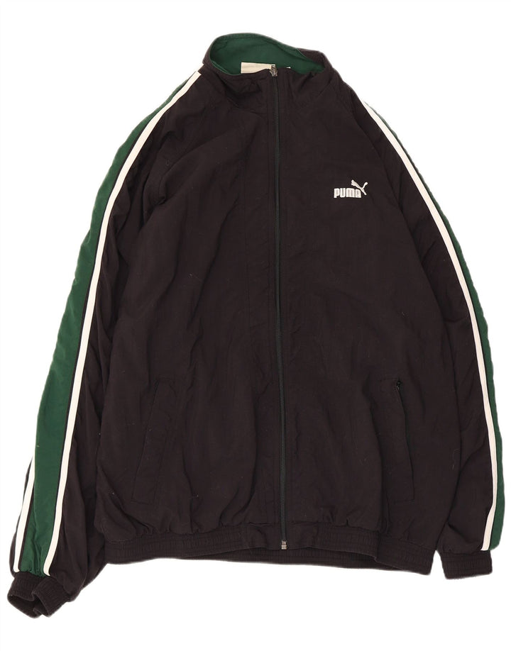 Puma Træningsdragt Topjakke til mænd Stor Sort Colourblock Polyester