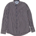 IZOD Mens Shirt Large Navy Blue Check Cotton Vintage Izod and Second-Hand Izod from Messina Hembry 