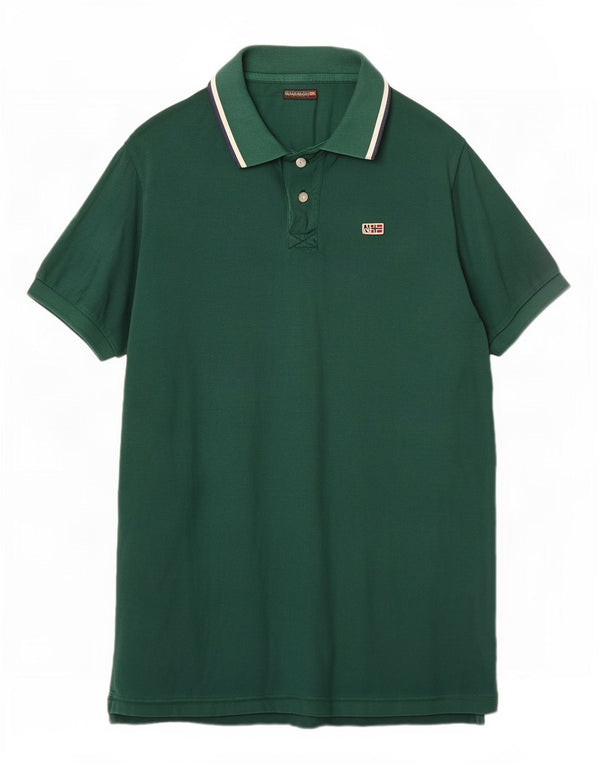 Napapijri Herre Geographic Polo Shirt XL Grøn Bomuld