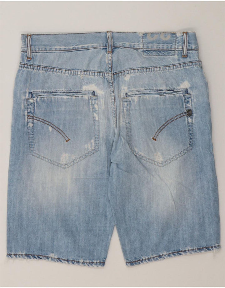 Dondup Herre Distressed Denim Shorts W32 Medium Blue Cotton