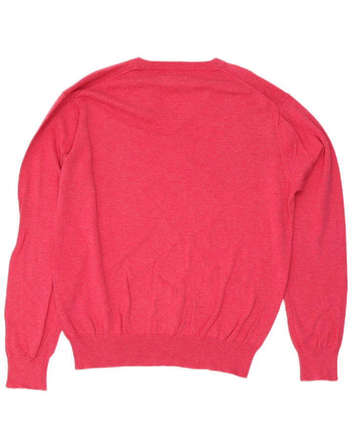 Gant Herre V-hals sweater Stor Pink Bomuld