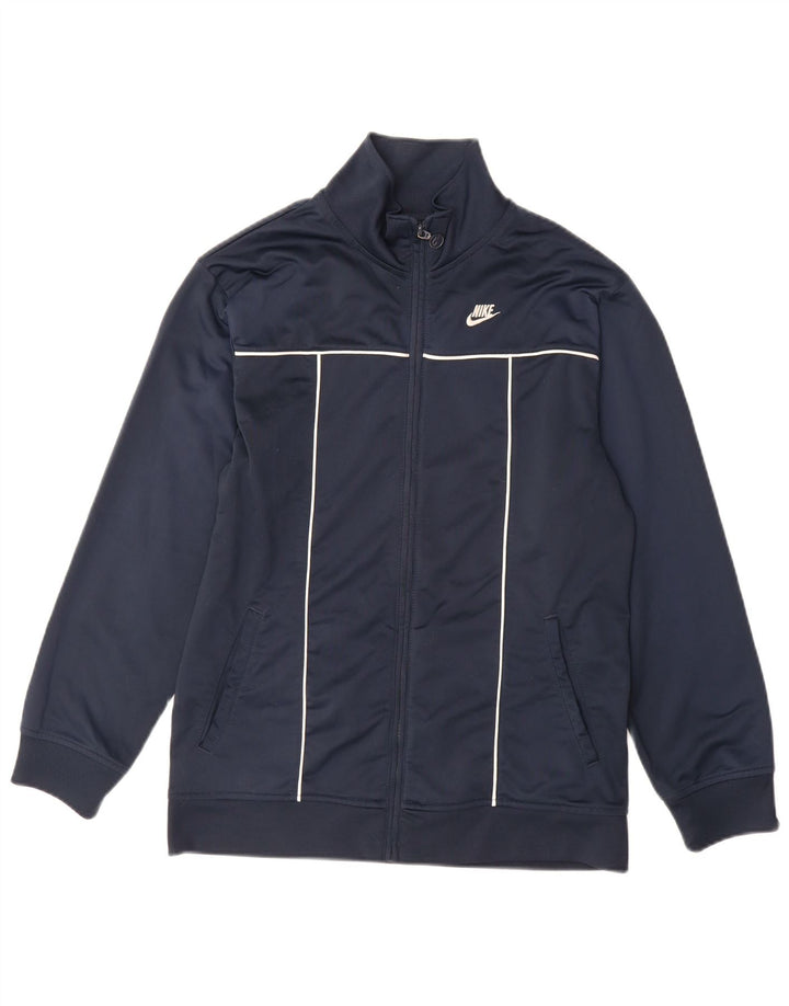 NIKE drenge grafisk træningsdragt topjakke 13-14 år XL marineblå polyester