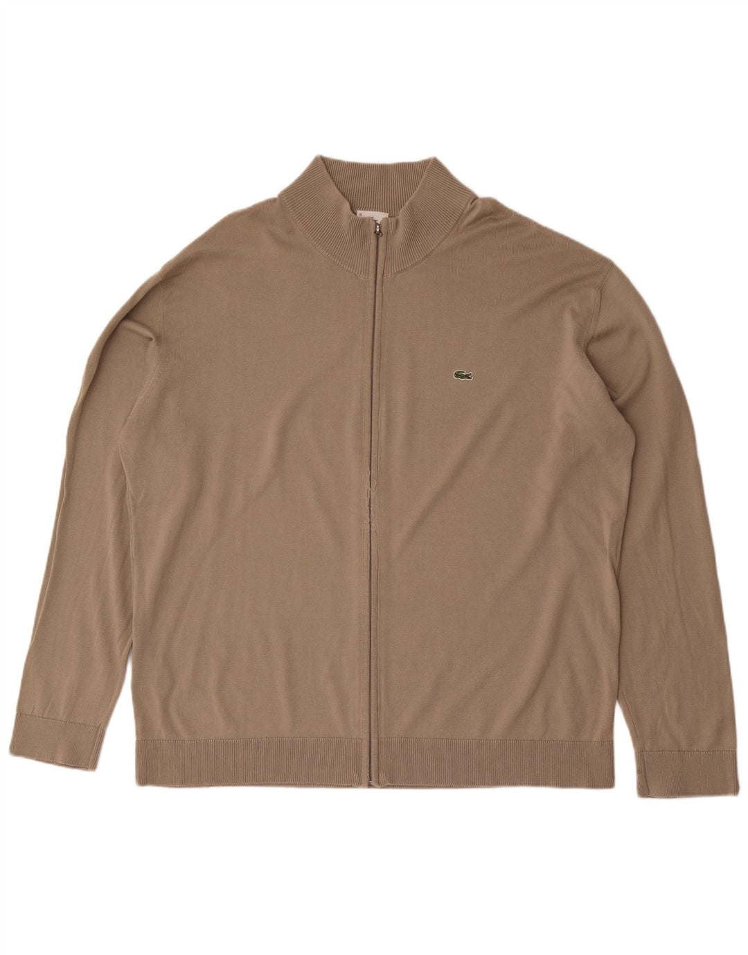 Lacoste Herre Cardigan Sweater Størrelse 10 5XL Beige Bomuld
