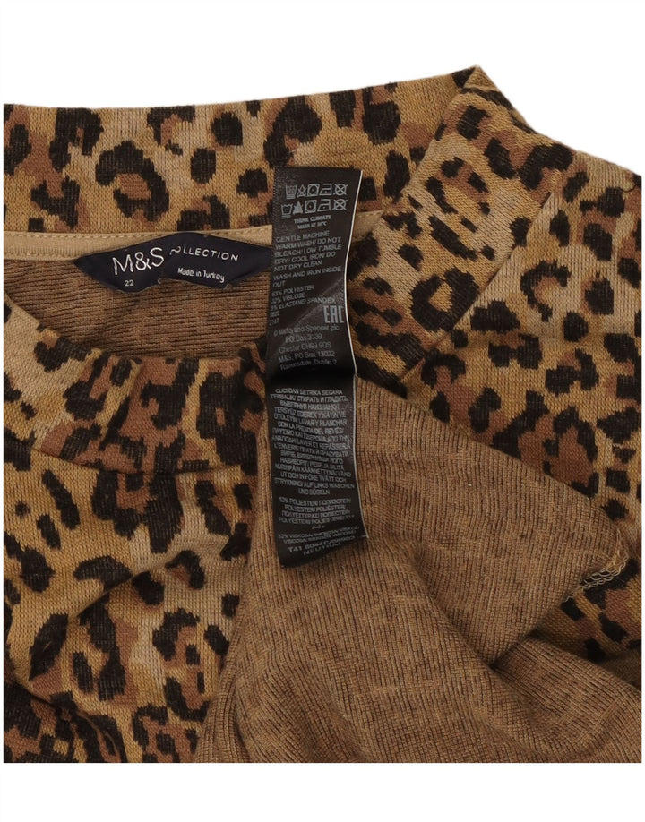 Marks & Spencer Dame Turtle Neck Jumper Sweater UK 22 3XL Brun