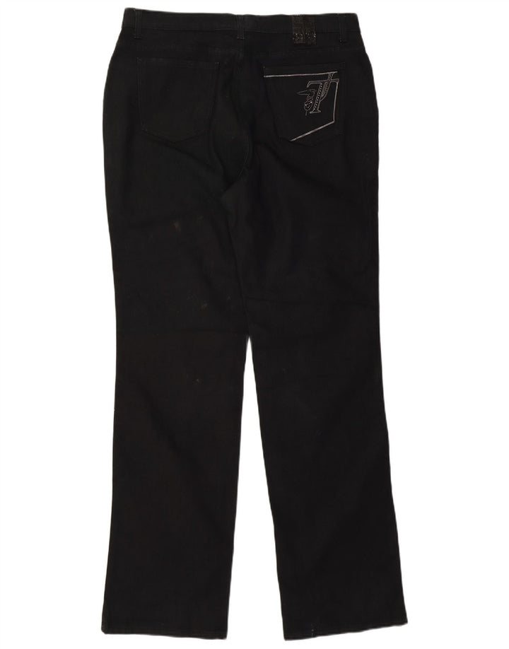 TRUSSARDI Straight jeans til mænd W36 L33 sort bomuld