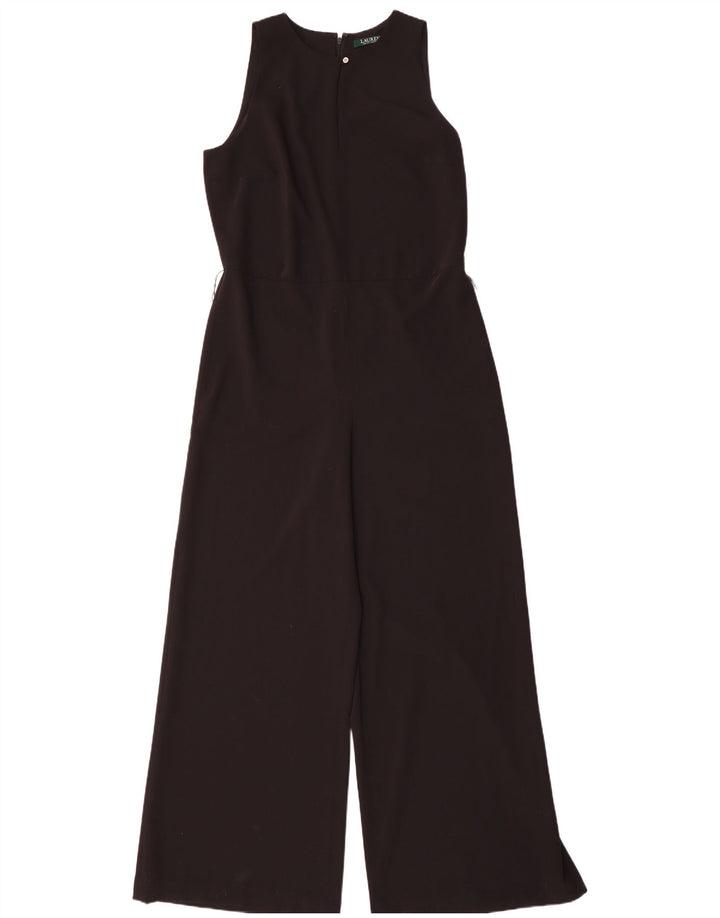 Ralph Lauren Dame Ærmeløs Jumpsuit US 12 Stor Sort Polyester