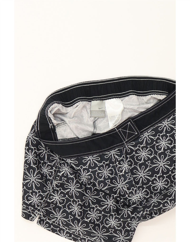 NIKE Womens Chino Shorts Medium W30 Black Floral Polyester Vintage Nike and Second-Hand Nike from Messina Hembry 
