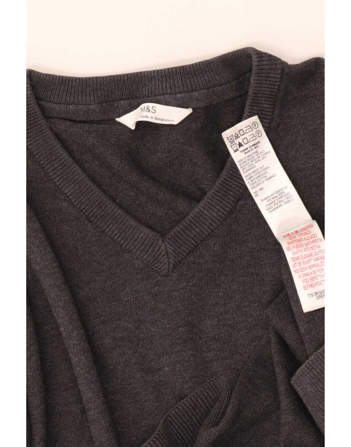Marks & Spencer Boys V-hals sweater 13-14 år Grå bomuld