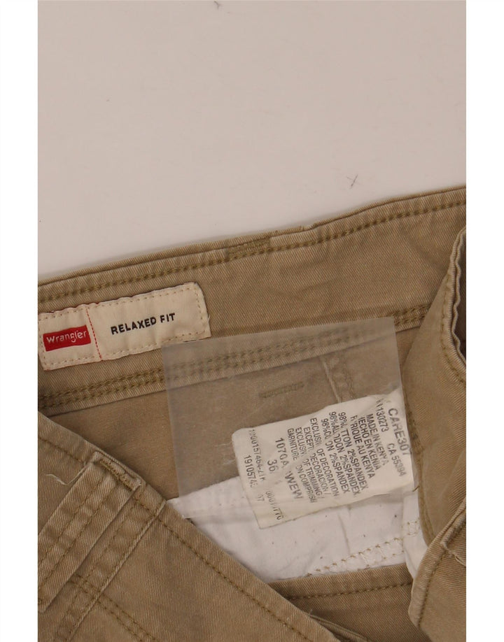 WRANGLER Herre Relaxed Fit Cargo Bukser W36 L34 Beige Bomuld