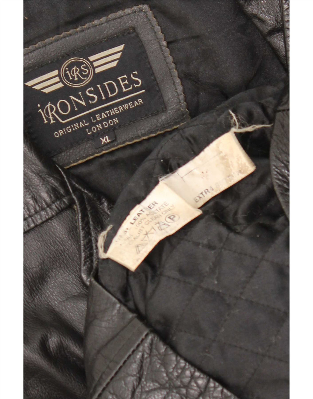 Ironsides Herre Læderjakke UK 42 XL Sort