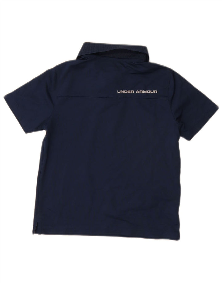 UNDER ARMOUR Boys Heat Gear Polo Shirt 6-7 år XS Navy Blue