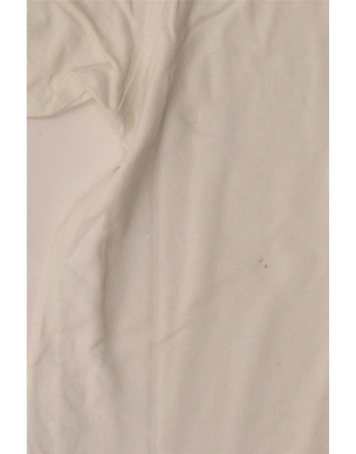 LACOSTE Herre T-Shirt Top Størrelse 6 XL Hvid Bomuld