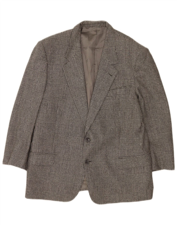 Valentino Herre 2-knaps blazerjakke IT 54 2XL Grå Houndstooth